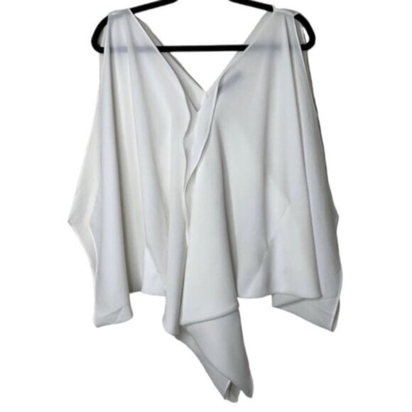 Sugarlips Blouse Top Tiered Flowy Top Off White Open Sleeve Y2k 2000s Size XS - Picture 4 of 16